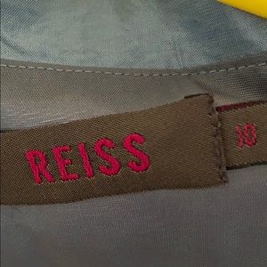 REISS - Shiny teal coat dress